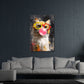 Katze Brille Kaugummi Pop Art Tierporträt Wandbild