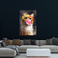 Katze Brille Kaugummi Pop Art Tierporträt Wandbild