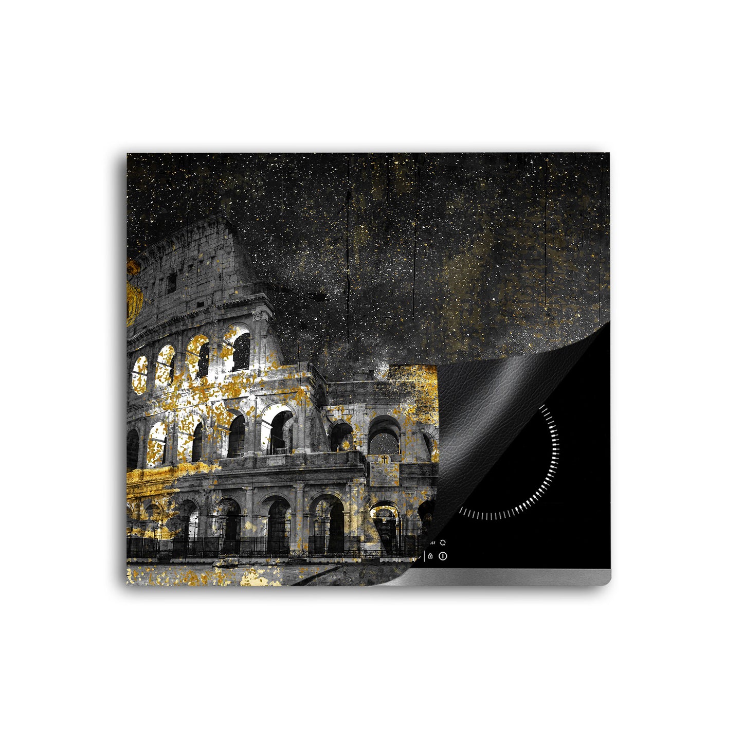 Kolosseum bei Nacht Herdabdeckplatte Induktionsschutz für Ceranfeld & Küche Deko