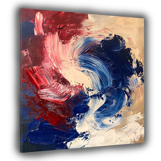 Kraftvolle und dynamische Pinselstriche Wandbild