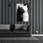 Kuschelnde Katzen schwarz weiß Wandbild