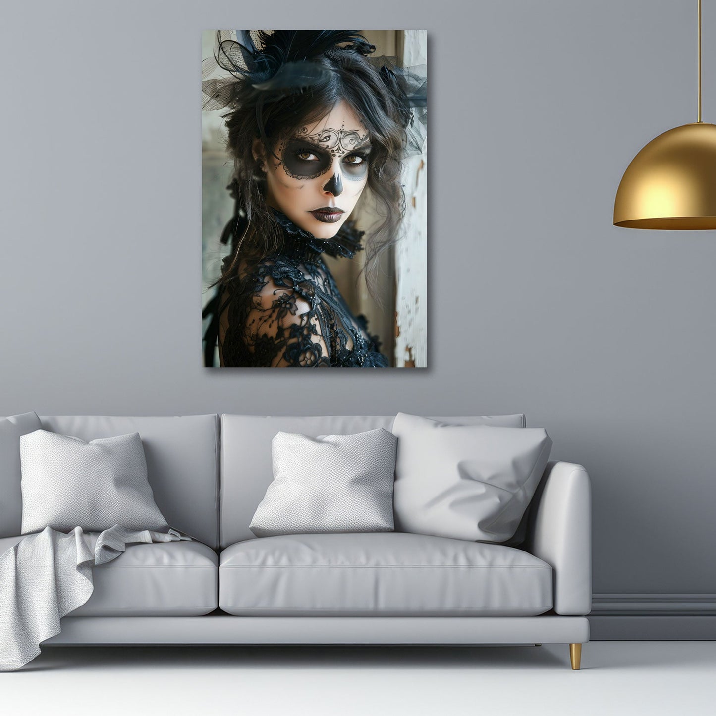 La Catrina Portrait dunkel und elegant Wandbild