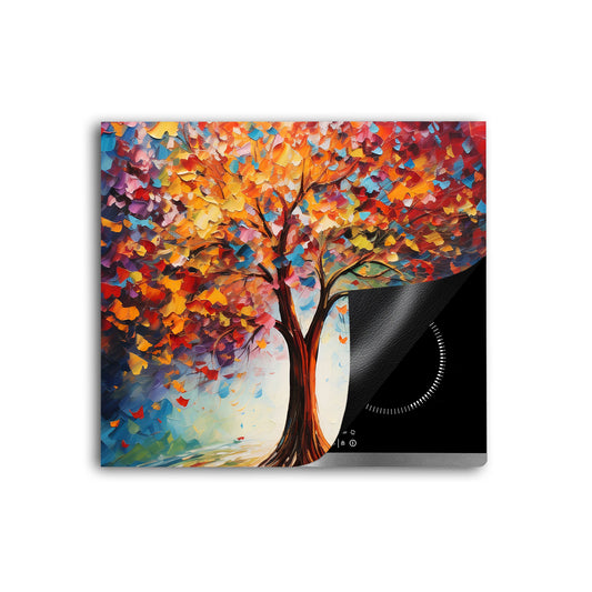 Lebensbaum abstrakt Herdabdeckplatte Induktionsschutz für Ceranfeld & Küche Deko