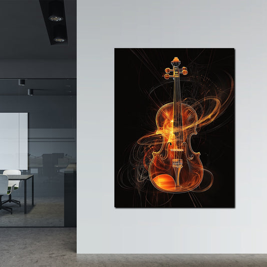 Violine abstrakt Klang und Bewegung Wandbild