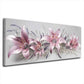 Lilien Rosa Blüten 3D Glas Effekt Wandbild