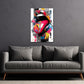Lippen und Zunge im Luxus Design Pop Art Wandbild