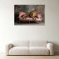 Löwe auf Sofa im eleganten Wohnzimmer Tier Portrait Wandbild