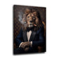 Löwe im Anzug Zigarre Luxus Porträt Wandbild