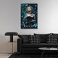 Madonna Porträt mit Schmetterlingen als Wandbild im Raum
