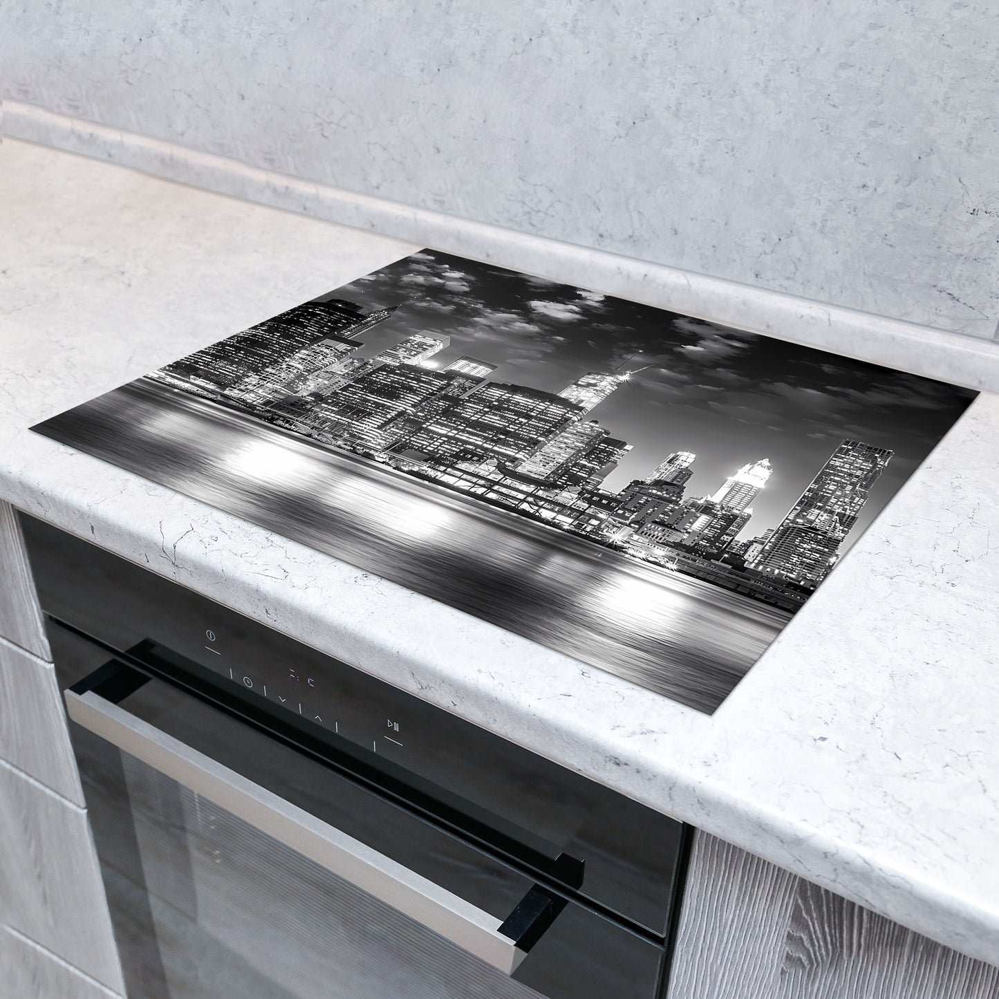 Manhattan NY Skyline Herdabdeckplatte Induktionsschutz für Ceranfeld & Küche Deko