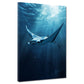 Mantarochen Ozean Lichtstrahlen Unterwasserwelt Wandbild