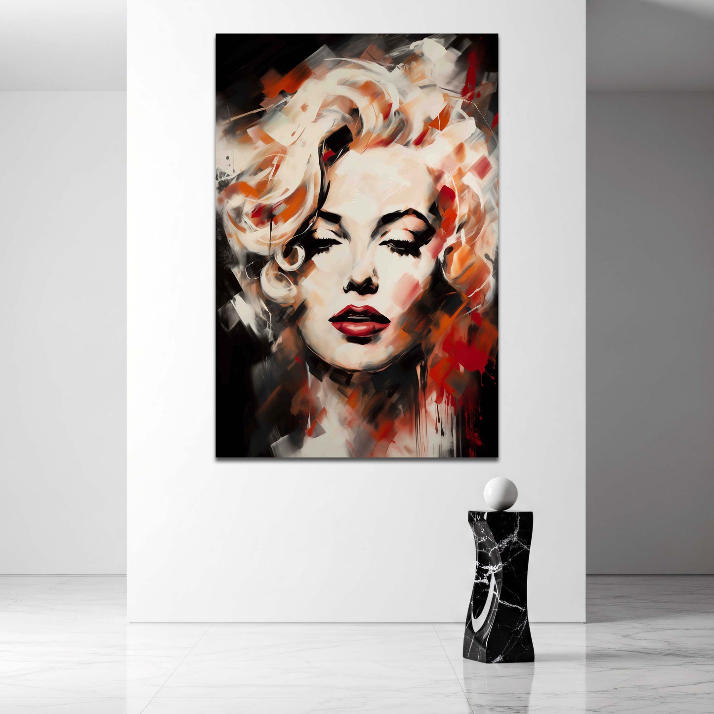 Marilyn abstraktes und modernes Porträt Wandbild