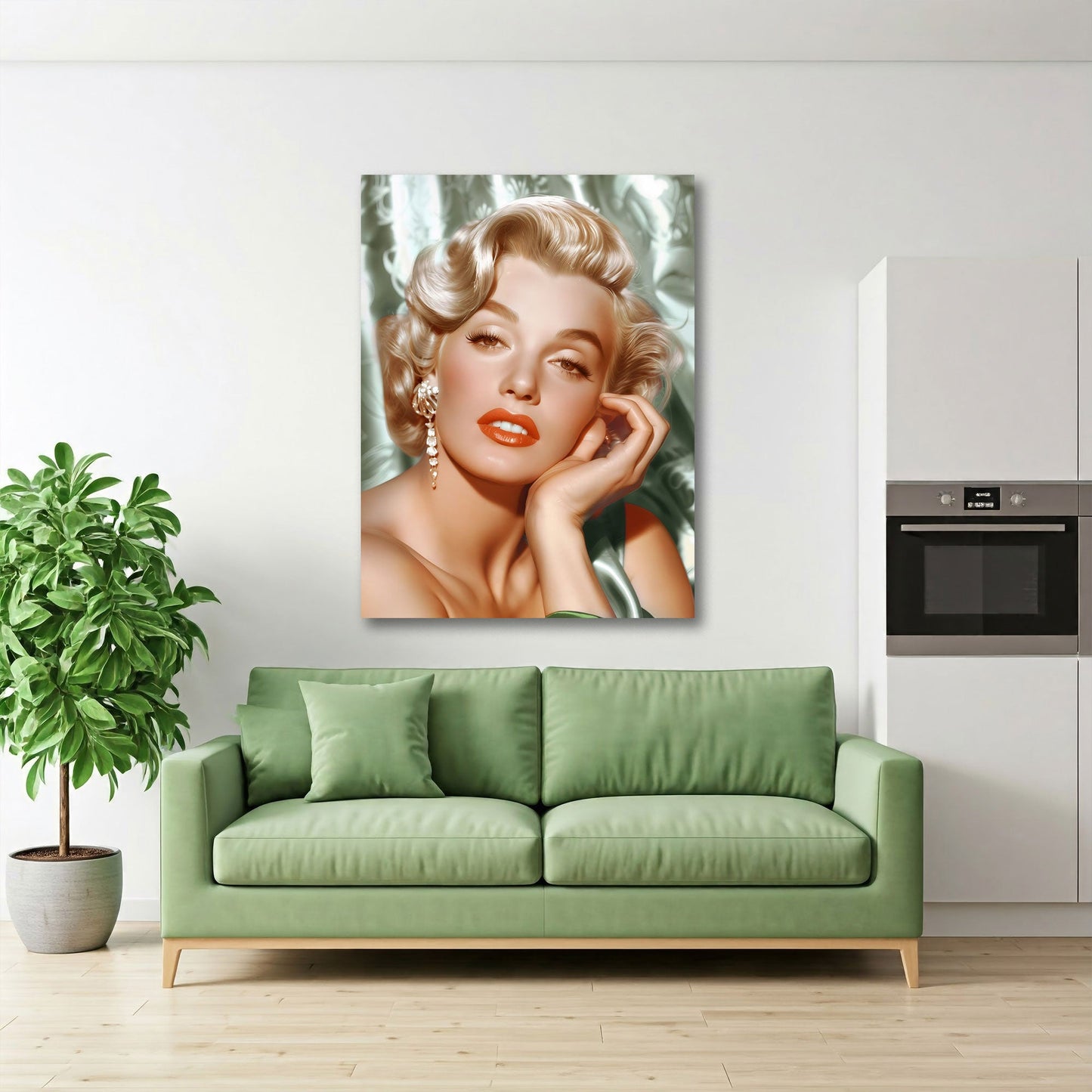 Marilyn glamouröse Hollywood-Diva mit Schmuck Wandbild
