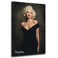 Marilyn Monroe Glamour Portraet im schwarzen Kleid Wandbild