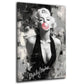 Marilyn Monroe Kaugummiblase Grunge Pop Art Portraet Wandbild