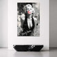 Marilyn Monroe Kaugummiblase Grunge Pop Art Portraet Wandbild