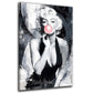 Marilyn Monroe mit pinker Kaugummiblase Grunge Stil Wandbild