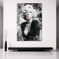Marilyn Monroe Vintage Grunge Portraet mit Kaugummi Wandbild