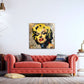 Marilyn Pop Art Gesicht mit roten Lippen Wandbild