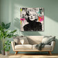 Marilyn schwarz-weiß Pop Art Diva mit Farbakzenten Wandbild
