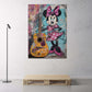 Minnie Mouse mit Gitarre All We Need Is Music Wandbild