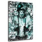 Wandbild Affe im Pop Art Stil in Christal Blue
