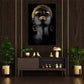 Afrikanische Frau in Gold und Schwarz als Acrylglasbild