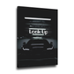 Sportwagen Wandbild mit Neonschriftzug Look Up