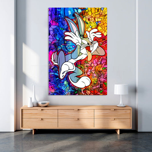 Comic Bunny im Pop Art Style als Acrylglasbild