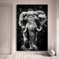 Wandbild Elefant schwarz-weiß Abstract Black & White, Tiere aus Afrika