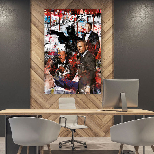 Bond Pop Art Wandbild als Acrylglasbild