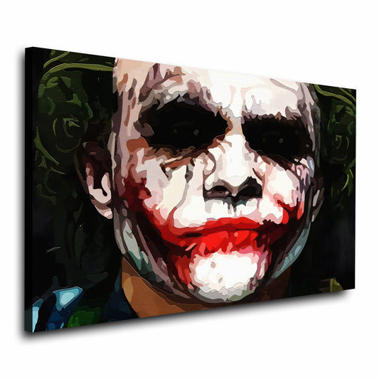 Wandbild Joker im Black Abstract Style