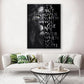 Löwenporträt in Schwarz-Weiß als Acrylglasbild
