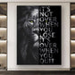 Wandbild Löwe Motivation It Is Not Over When You Lose Black Edition