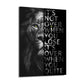 Wandbild Löwe mit Motivationszitat in der Black Edition