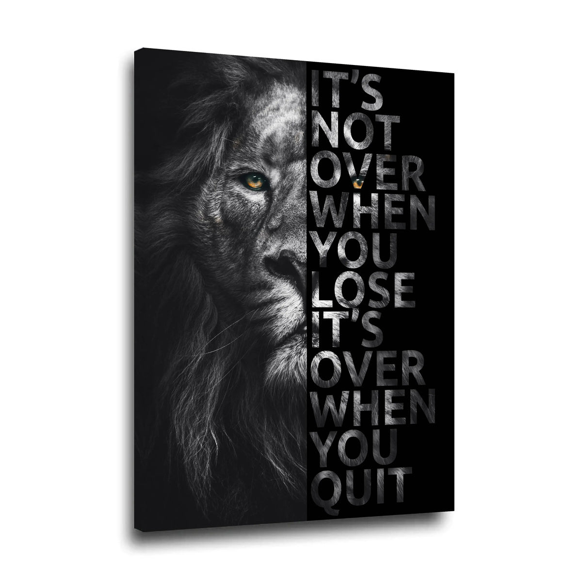 Wandbild Löwe Motivation It Is Not Over When You Lose