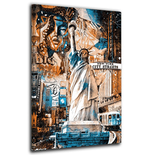 Wandbild New York City Street Art auf Leinwand
