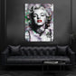 Marilyn Portraet im Street Art Stil als Acrylglasbild