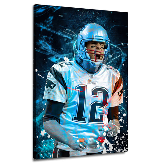 Brady Wandbild im Football Sport Style