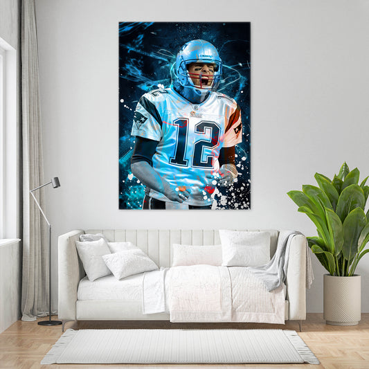 Wandbild Leinwandbild Sport Football Brady, NFL