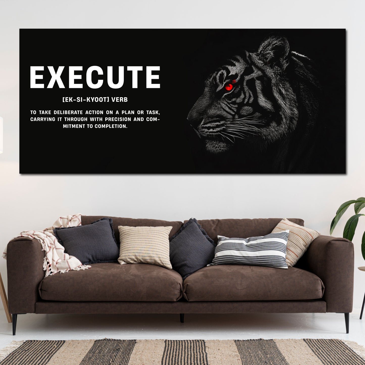 Motivation Erfolg Tiger Fokus Wandbild