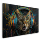 Musikkatze im urbanen Graffiti-Stil in Pastelltönen Wandbild