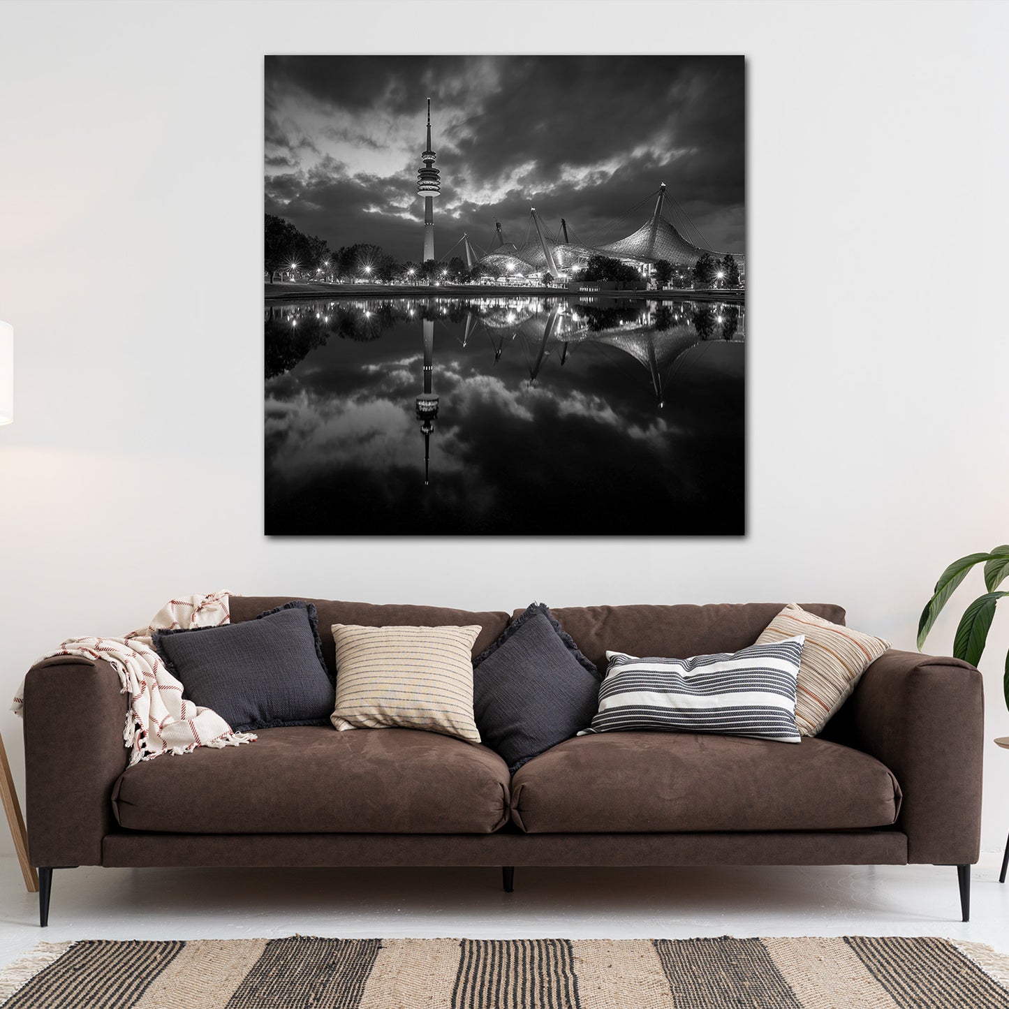 Olympiapark München schwarz weiß Wandbild