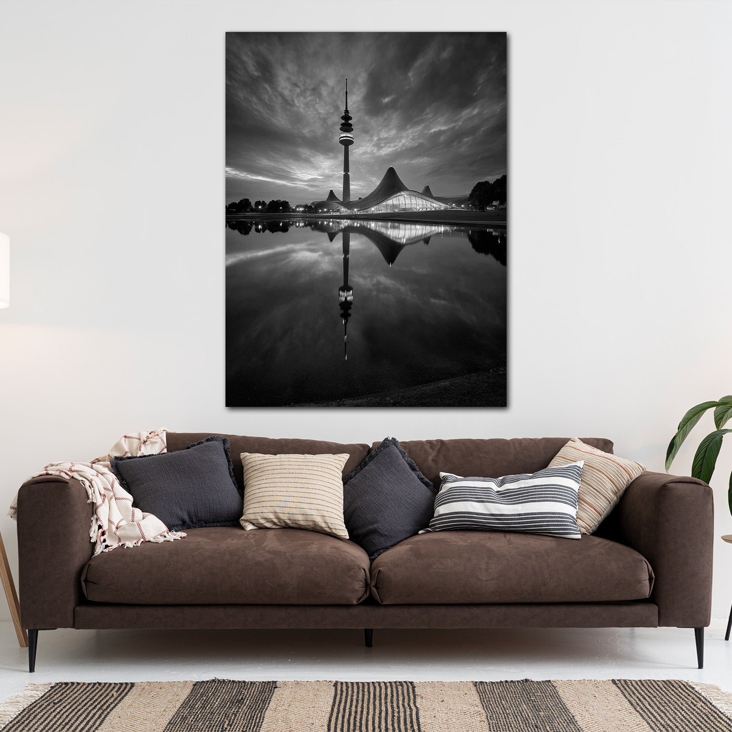 Olympiapark München schwarz weiß Wandbild