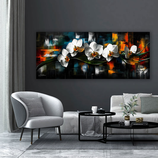 Orchidee modern abstrakt Blumen Wandbild