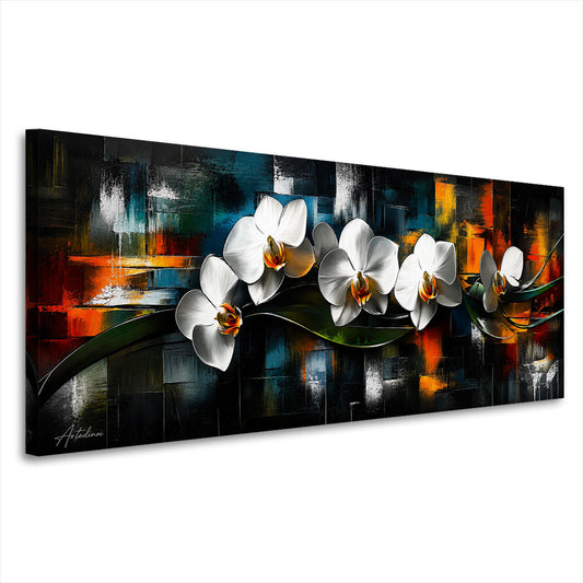 Orchidee modern abstrakt Blumen Wandbild