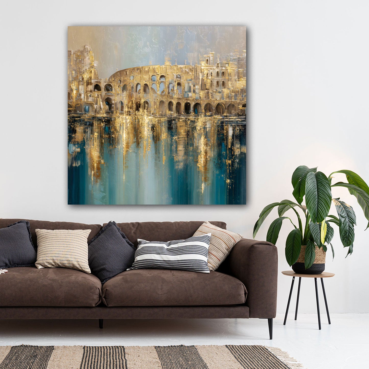 Orientalische Stadt Gold abstrakt und elegant Wandbild