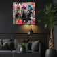 Pferderennen Pop Art Collage Wandbild Raumansicht