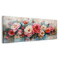 Pfingstrosen in Rosa und Creme Panorama Wandbild