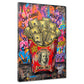 Rote Pommes Tüte voller Dollarscheine Cash Only Pop Art Wandbild
